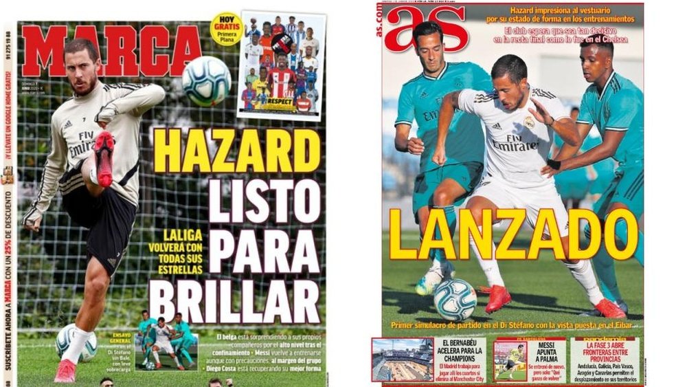 Les Unes des journaux sportifs en Espagne du 7 juin 2020. Marca/AS