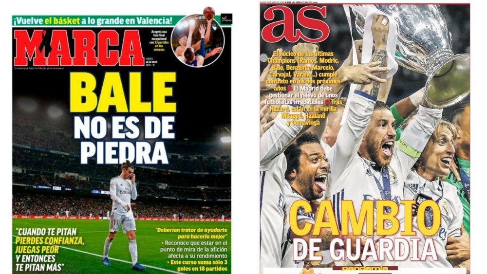 As capas da imprensa esportiva de 28 de maio de 2020. Marca/AS