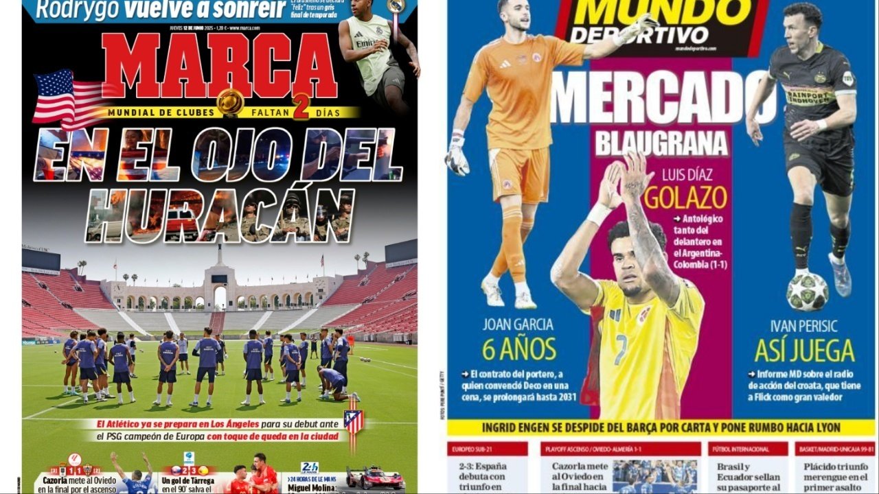 Portadas de la prensa deportiva del 12-06-25. Marca/Mundo Deportivo
