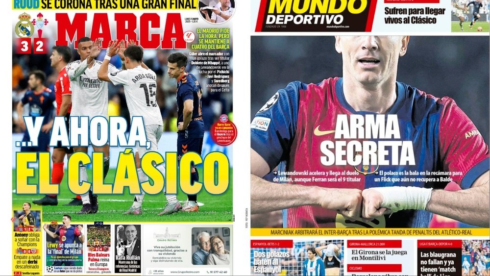 Portadas de la prensa deportiva del 05-05-25. Marca/Mundo Deportivo
