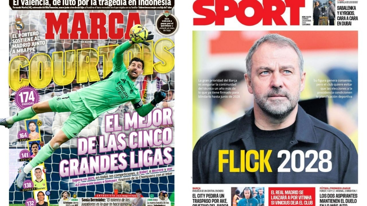 Portadas de la prensa deportiva del 28-12-25