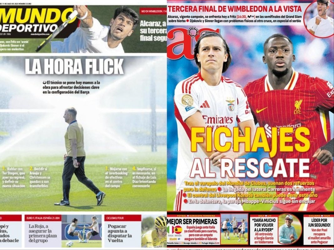 Portadas de la prensa deportiva del 11-07-25. MD/AS