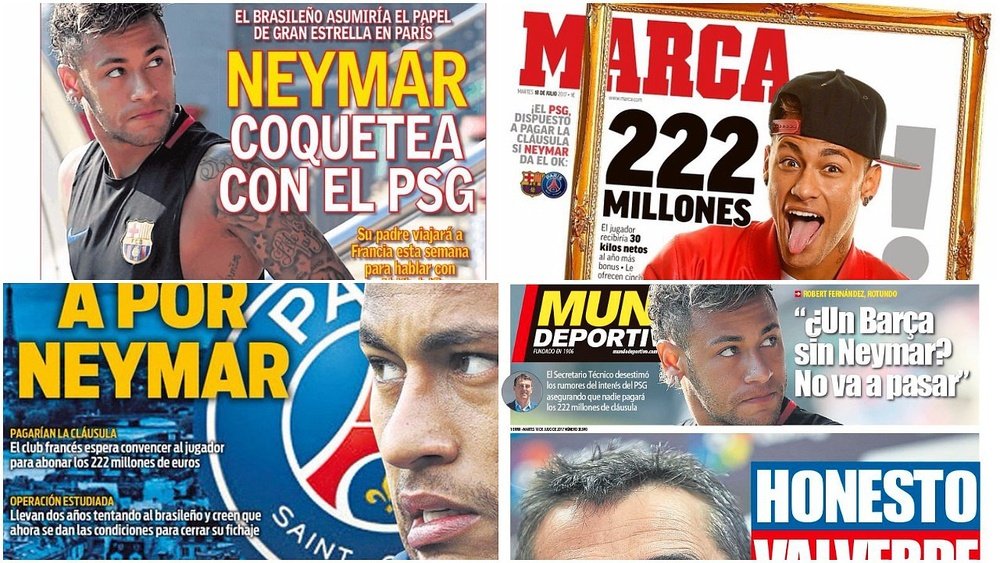 El delantero brasileño, en las portadas de todos los medios. BeSoccer