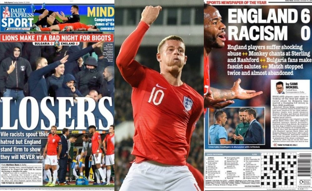 Inglaterra, unida contra el racismo. Portadas/AFP