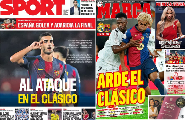 Portadas de la prensa deportiva del 25-10-25