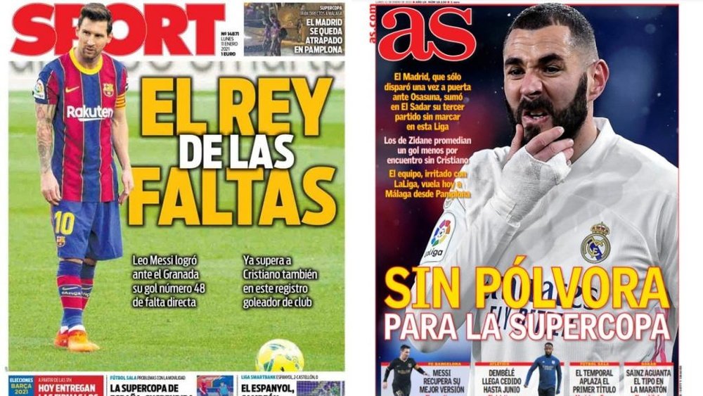 As capas da imprensa esportiva. Sport/AS