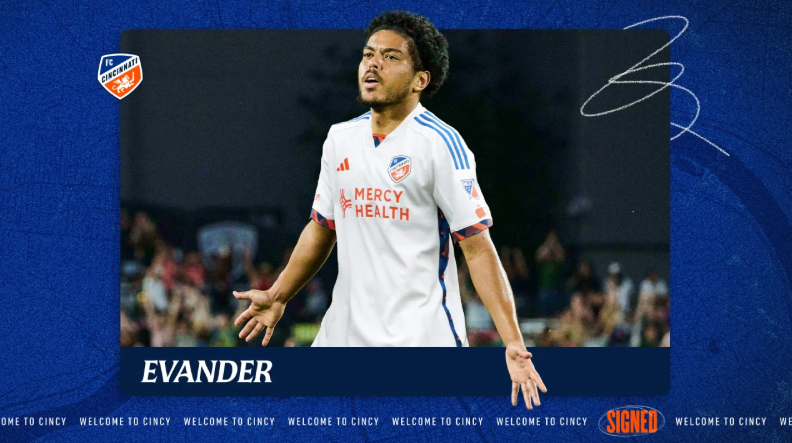 El Cincinnati anunció a través de sus canales oficiales la contratación del brasileño Evander, que se ha convertido en el fichaje más caro entre clubes de la MLS. El equipo de Ohio ha pagado casi 11.5 millones de euros a los Portland Timbers por el traspaso.