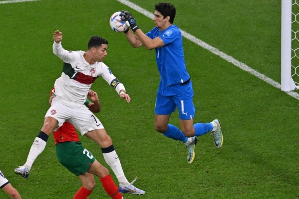 Portugal eliminada e Cristiano foi treinar em Valdebebas.AFP