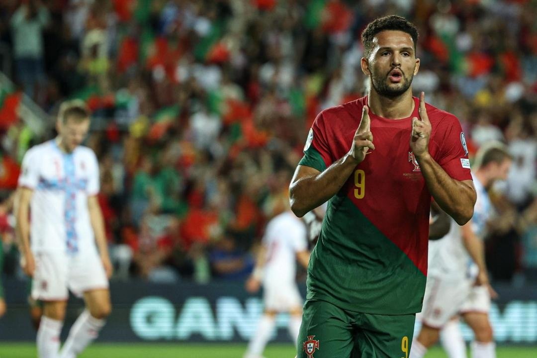 Gonçalo Ramos suma 6 goles en 8 partidos con Portugal. EFE