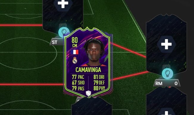 Posible carta OTW de Eduardo Camavinga en FIFA 22. FUTBIN
