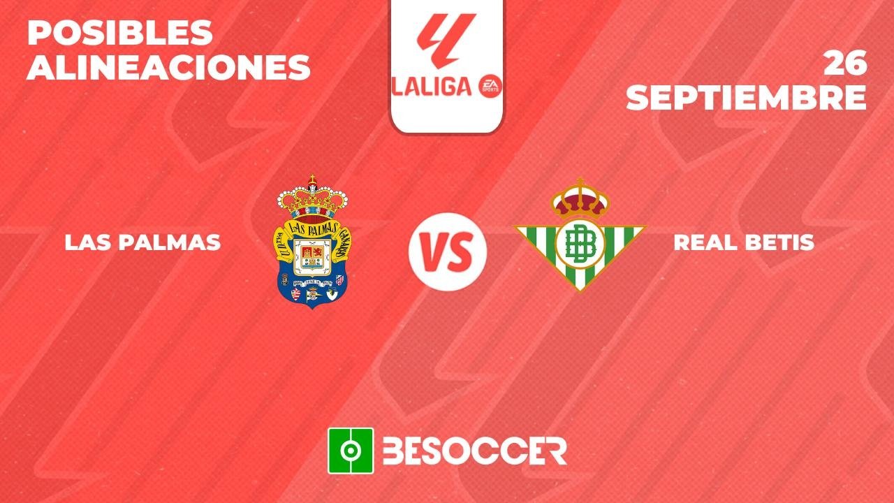 Posibles alineaciones de Las Palmas-Betis de la Primera División 2024-25. BeSoccer