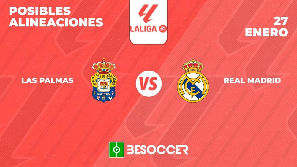 Posibles alineaciones de Las Palmas-Real Madrid de la Primera División 2023-24. BeSoccer