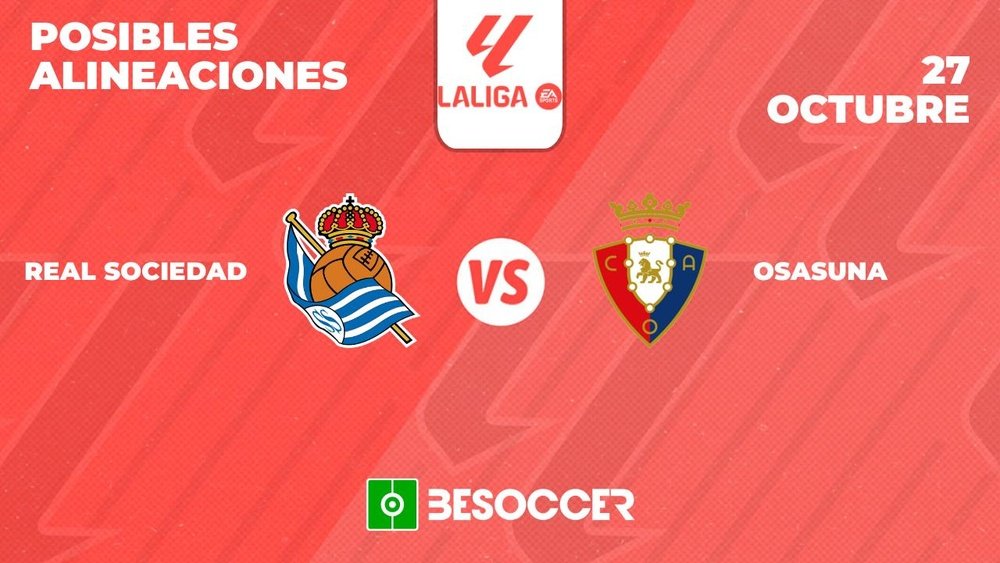 Posibles alineaciones de Real Sociedad-Osasuna de la Primera División 2024-25. BeSoccer