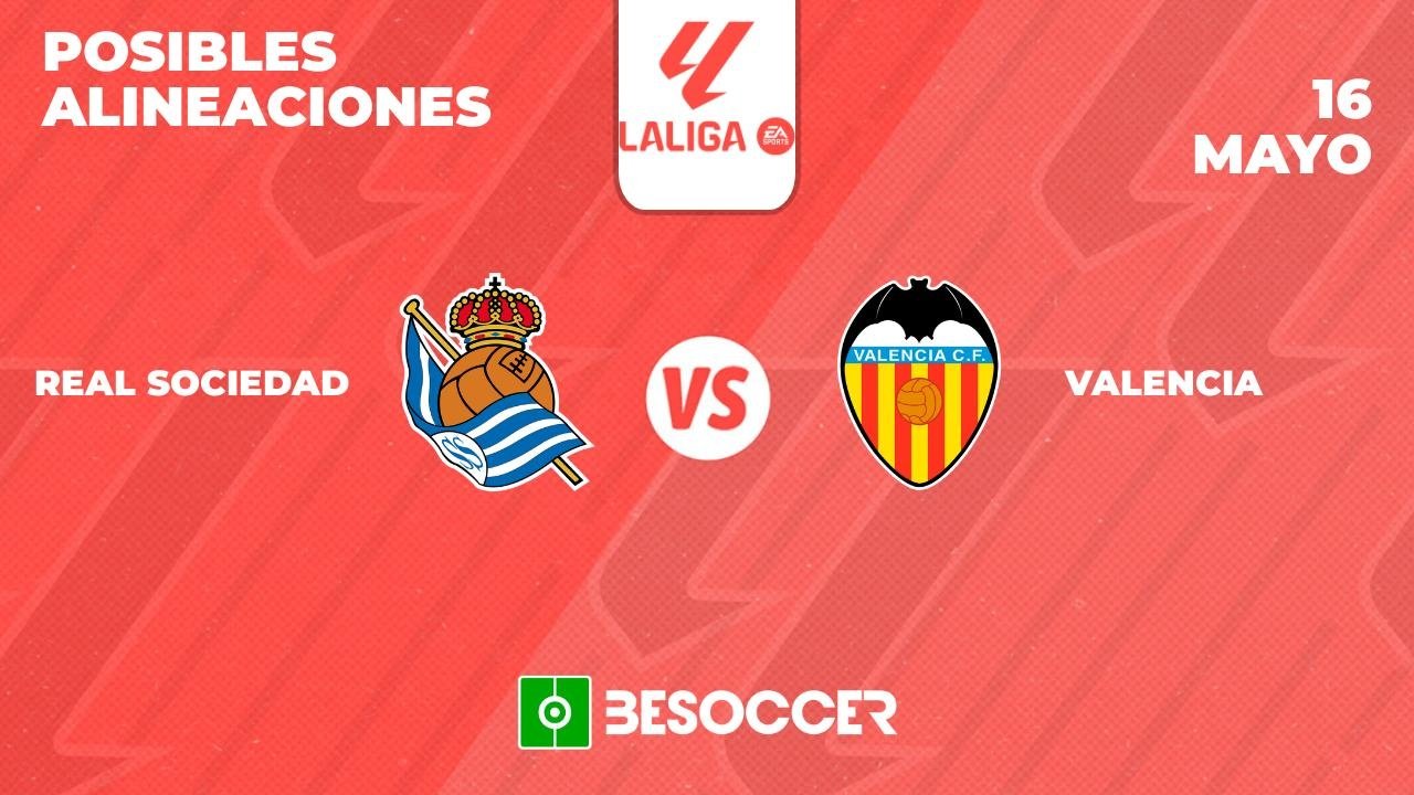 Posibles alineaciones de Real Sociedad-Valencia de la Primera División 2023-24. BeSoccer