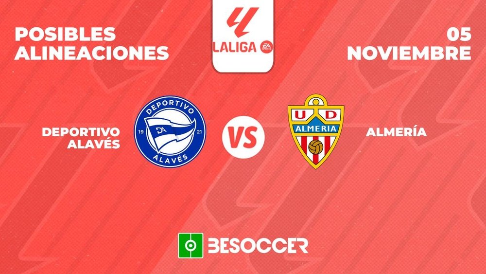 Posibles alineaciones del Alavés-Almería de la Primera División 2023-24. BeSoccer