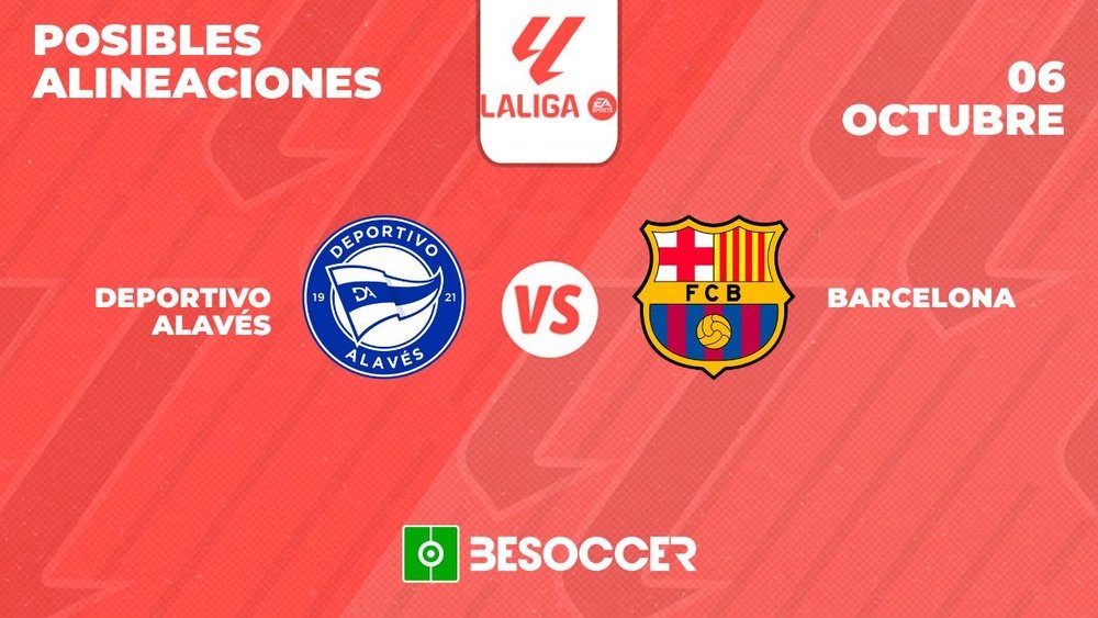 Posibles alineaciones del Alavés-Barcelona de la Primera División 2024-25. BeSoccer