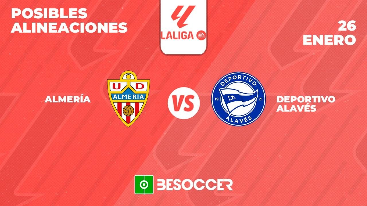 Posibles alineaciones del Almería-Alavés de la Primera División 2023-24. BeSoccer