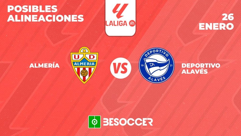 Posibles alineaciones del Almería-Alavés de la Primera División 2023-24. BeSoccer
