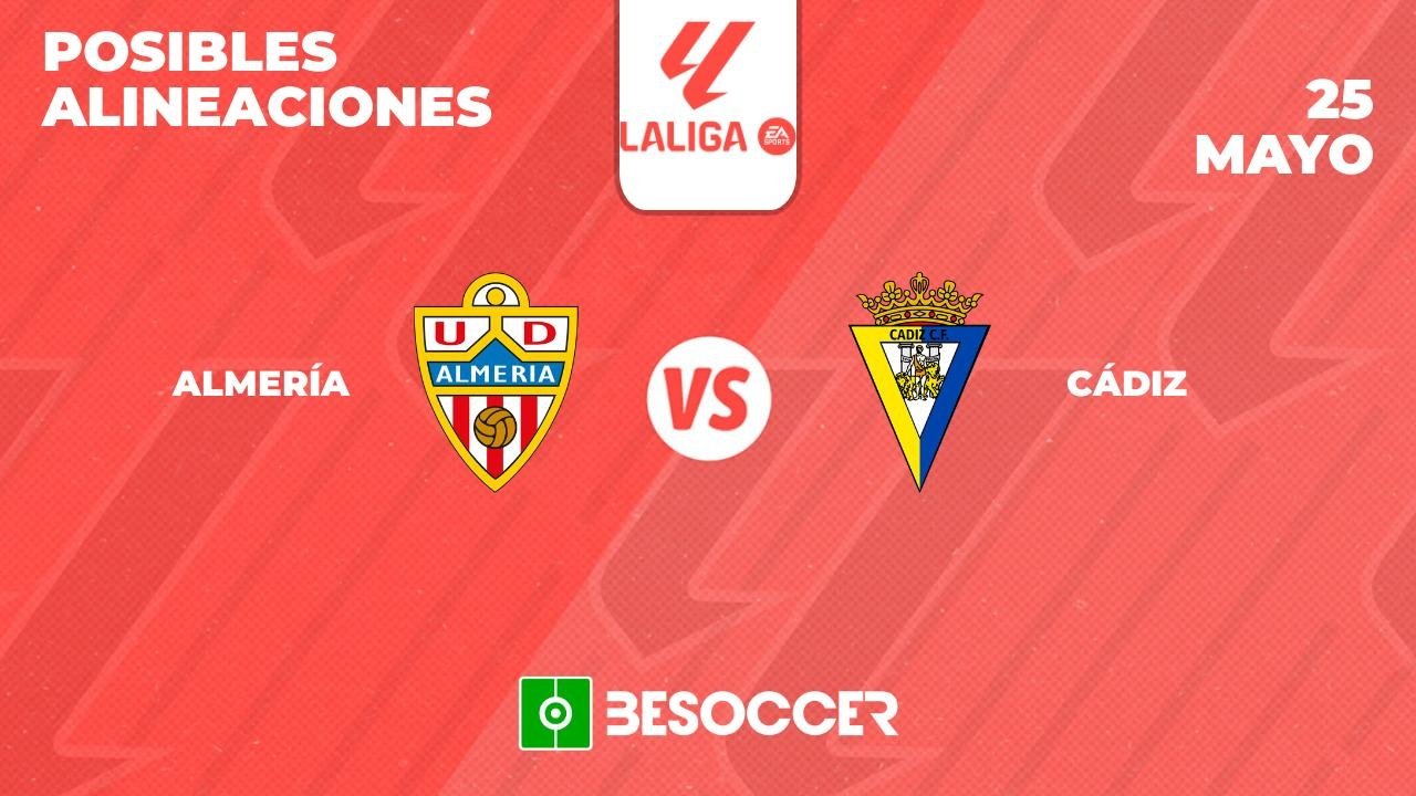 Posibles alineaciones del Almería-Cádiz de la Primera División 2023-24. BeSoccer