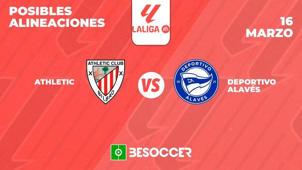 Posibles alineaciones del Athletic-Alavés de la Primera División 2023-24. BeSoccer