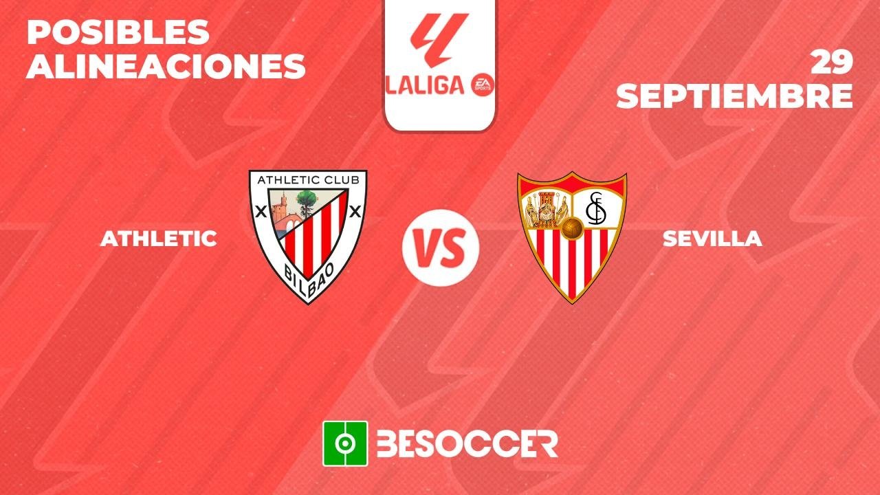 Posibles alineaciones del Athletic Club-Sevilla de la Primera División 2024-25. BeSoccer