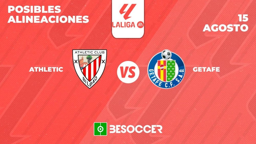 Posibles alineaciones del Athletic-Getafe de la Primera División 2024-25. BeSoccer