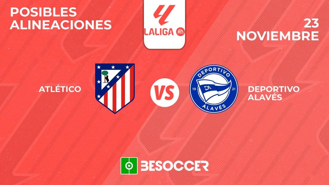 Posibles alineaciones del Atlético-Alavés de la Primera División 2024-25. BeSoccer