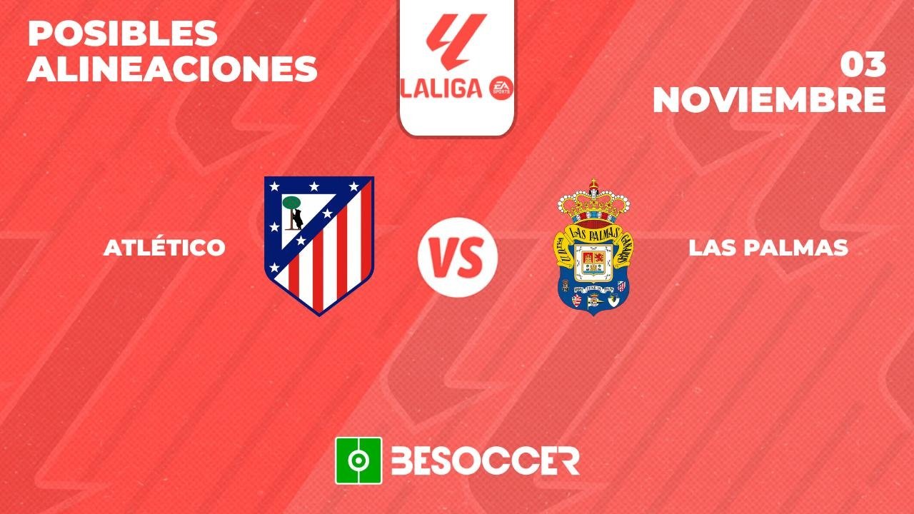 Posibles alineaciones del Atlético de Madrid-Las Palmas de la Primera División 2024-25. BeSoccer