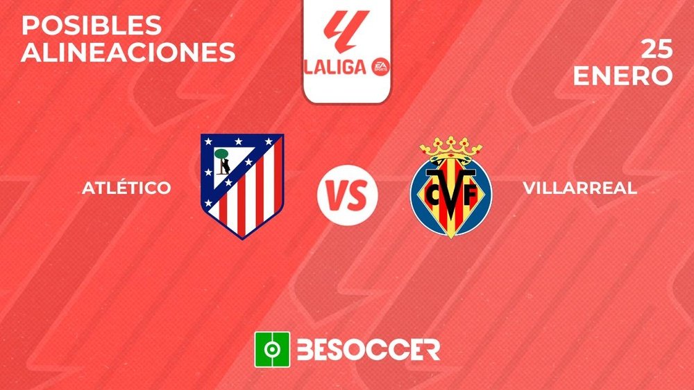 Posibles alineaciones del Atlético-Villarreal de la Primera División 2024-25. BeSoccer