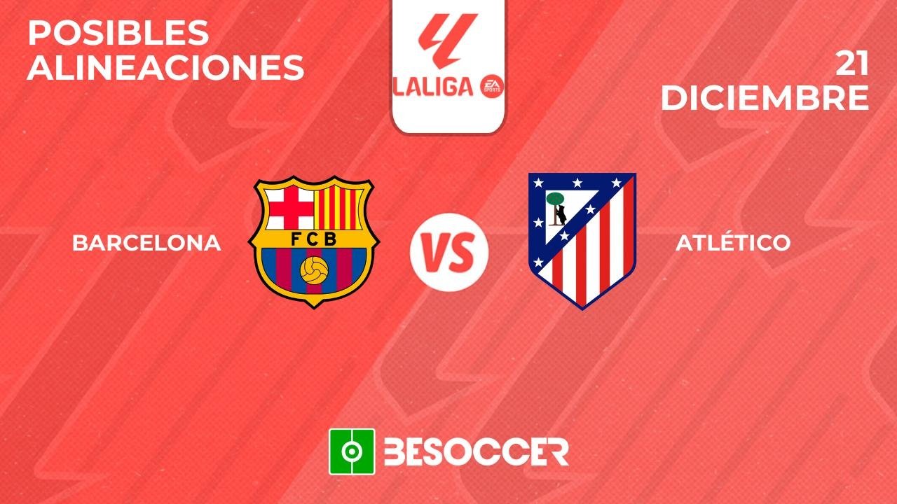 Posibles alineaciones del Barcelona-Atlético de Madrid de la Primera División 2024-25. BeSoccer