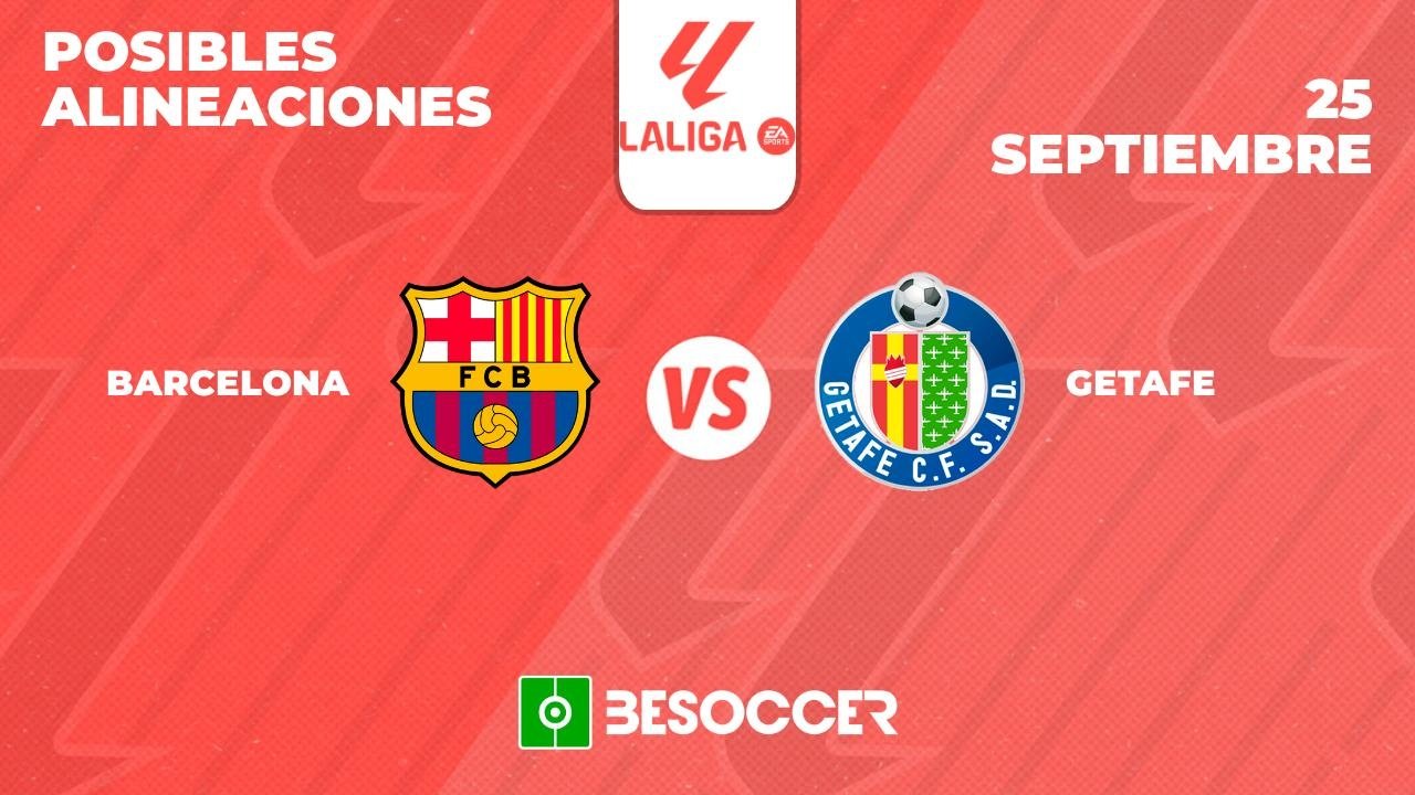 Posibles alineaciones del Barcelona-Getafe de la Primera División 2024-25. BeSoccer