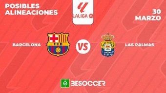 Estos son los onces posibles del Barcelona-Las Palmas, partido de la jornada 30 de Primera División 2023-24 que se disputará en el Estadio Olímpico Lluís Companys de Barcelona.