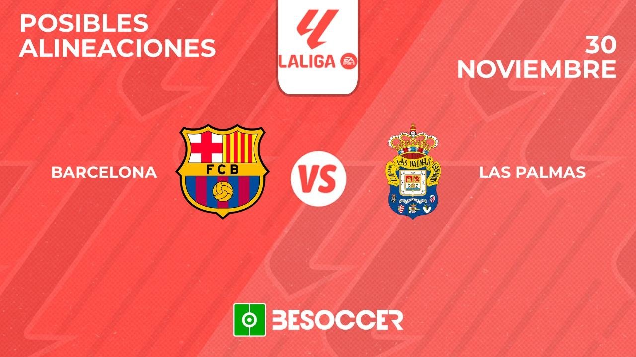 Posibles alineaciones del Barcelona-Las Palmas de la Primera División 2024-25. BeSoccer