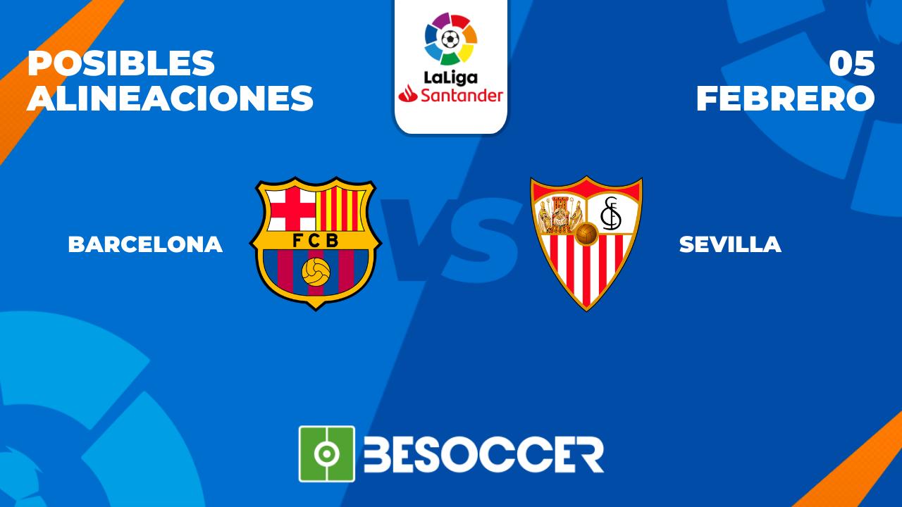 Posibles alineaciones del Barcelona vs Sevilla