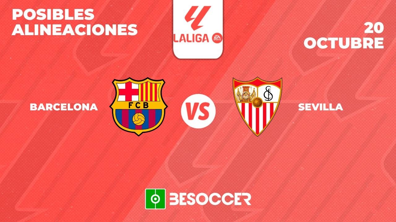 Posibles alineaciones del Barcelona-Sevilla de la Primera División 2024-25. BeSoccer