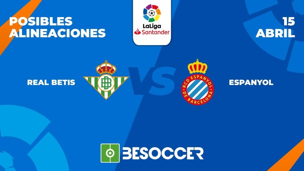 Posibles alineaciones del Betis vs Espanyol