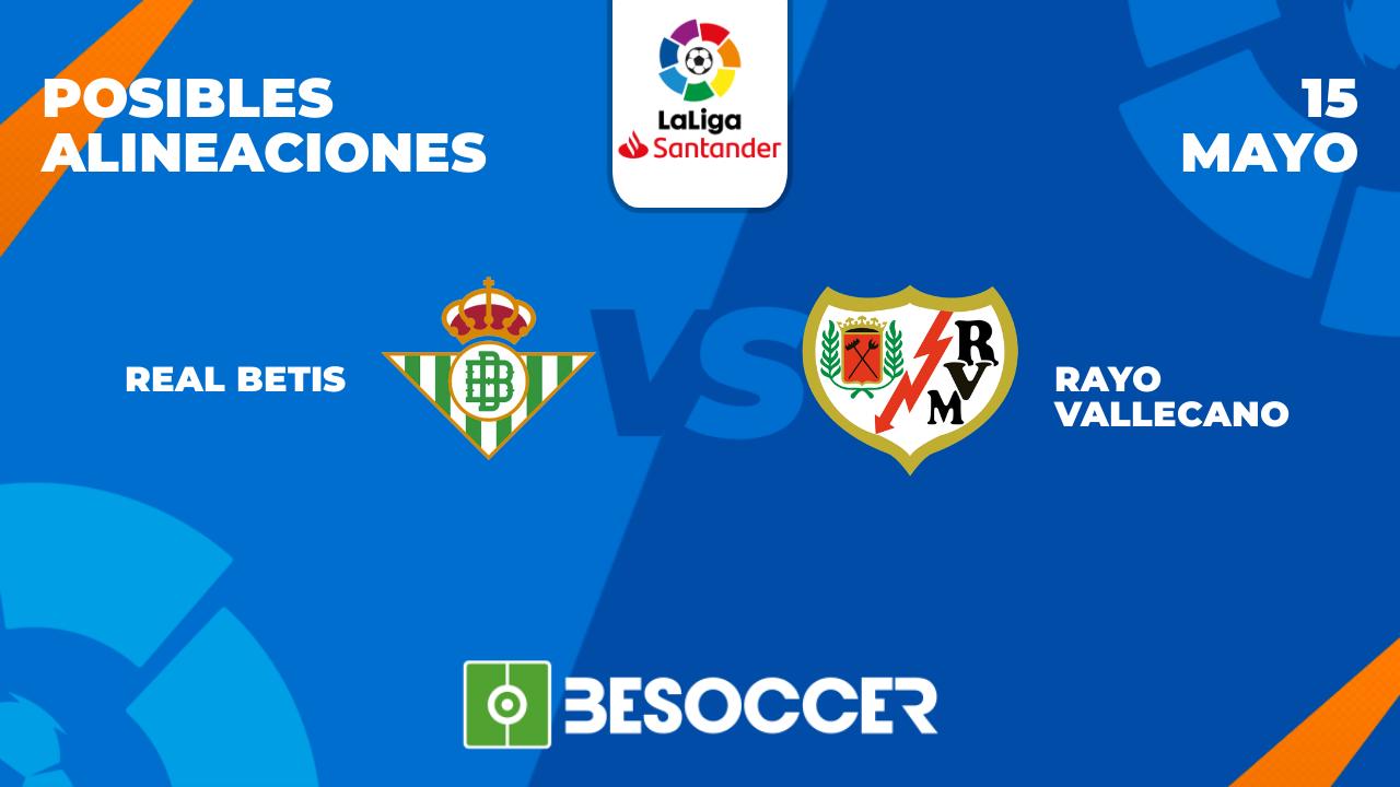 Posibles alineaciones del Betis vs Rayo Vallecano Posibles alineaciones del Betis vs Rayo Vallecano