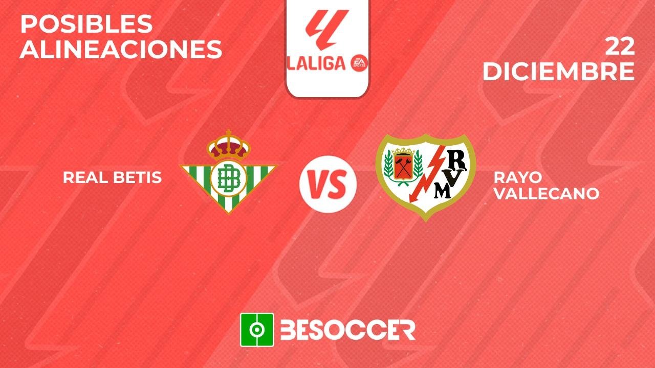 Posibles alineaciones del Betis-Rayo Vallecano de la Primera División 2024-25. BeSoccer