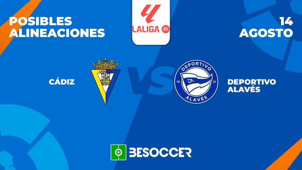 Posibles alineaciones del Cádiz-Alavés de la Primera División 2023-24. BeSoccer