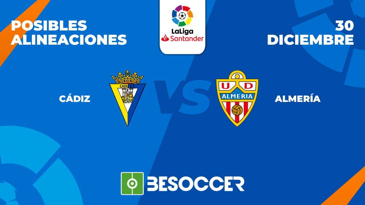 Alineacions de: cádiz cf - ud almeria