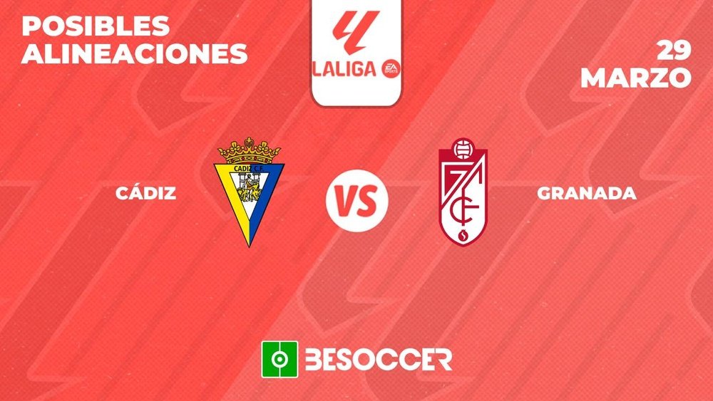 Posibles alineaciones del Cádiz-Granada de la Primera División 2023-24. BeSoccer