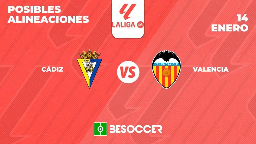 Posibles alineaciones del Cádiz-Valencia de la Primera División 2023-24. BeSoccer