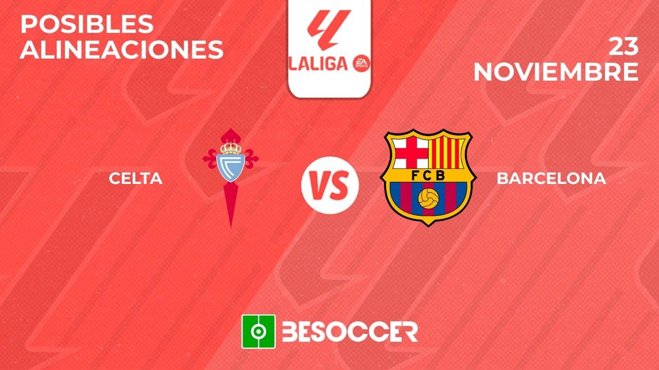 Posibles alineaciones del Celta-Barcelona de la Primera División 2024-25. BeSoccer