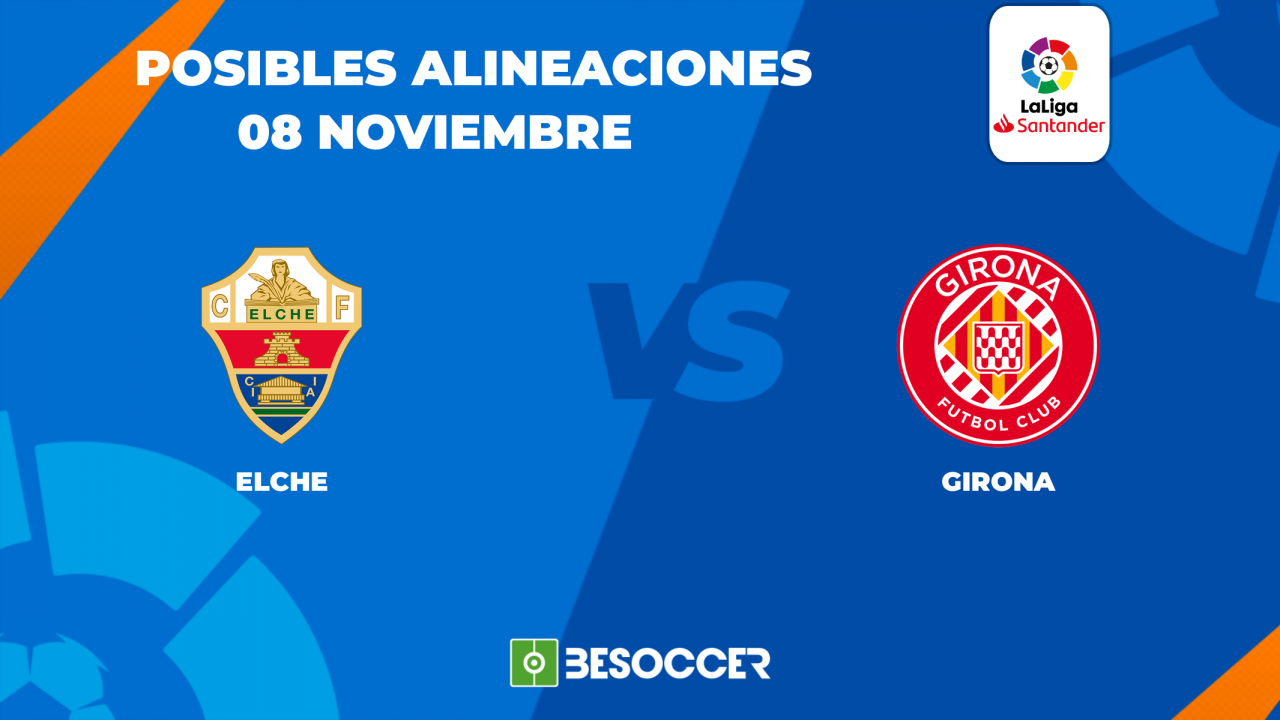 Posibles alineaciones del Elche vs Girona