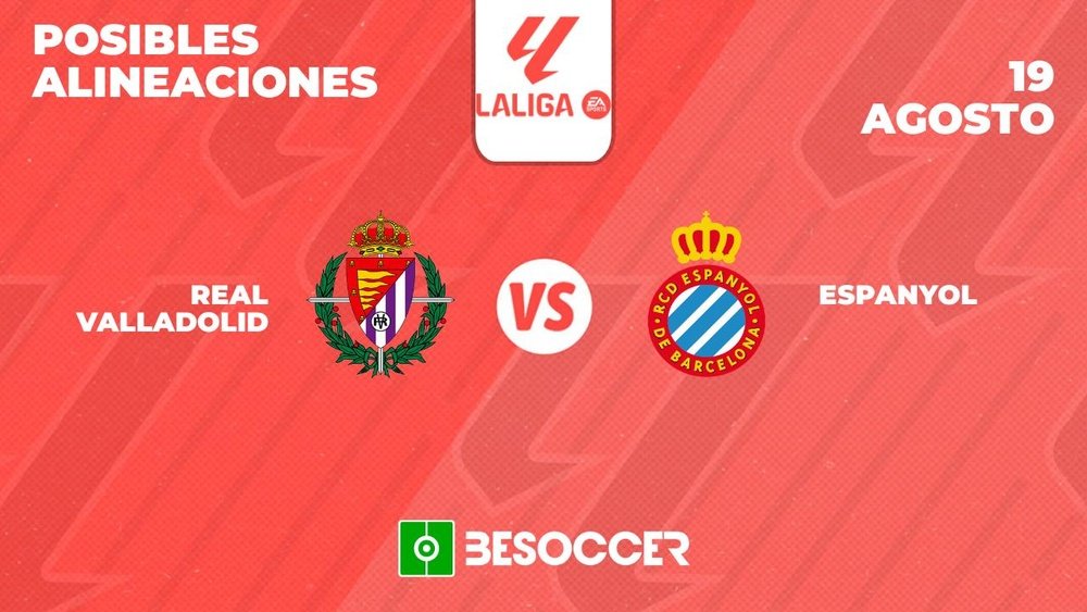 Posibles alineaciones del Espanyol-Valladolid de la Primera División 2024-25. BeSoccer