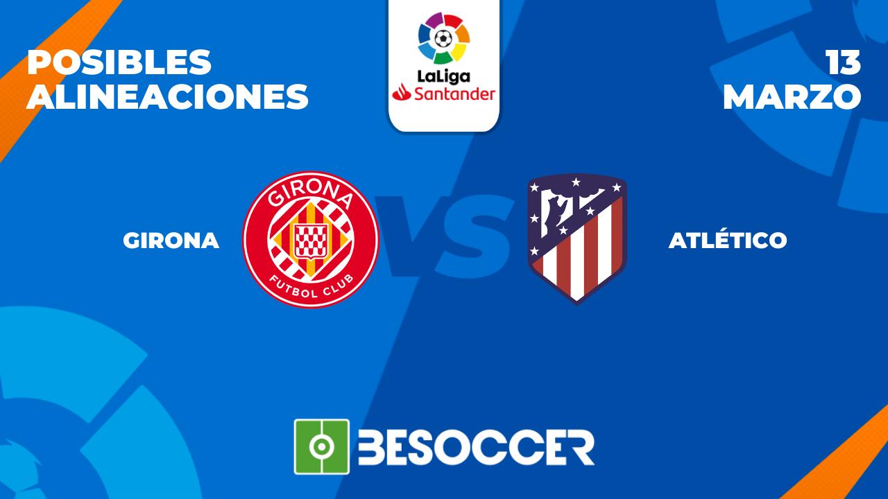 Posibles alineaciones del Girona vs Atlético de Madrid