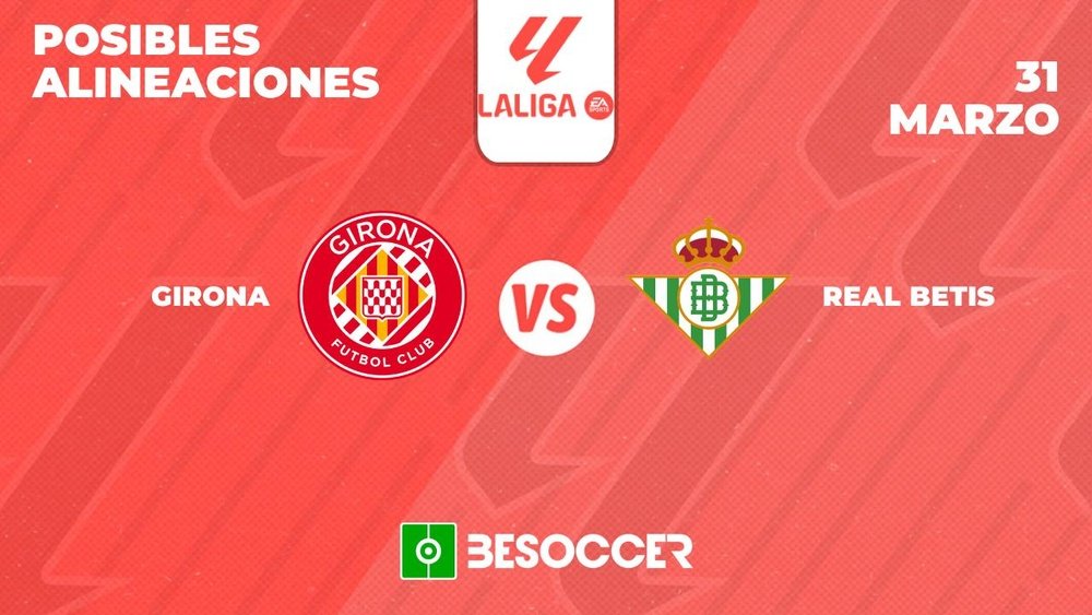 Posibles alineaciones del Girona-Betis de la Primera División 2023-24. BeSoccer