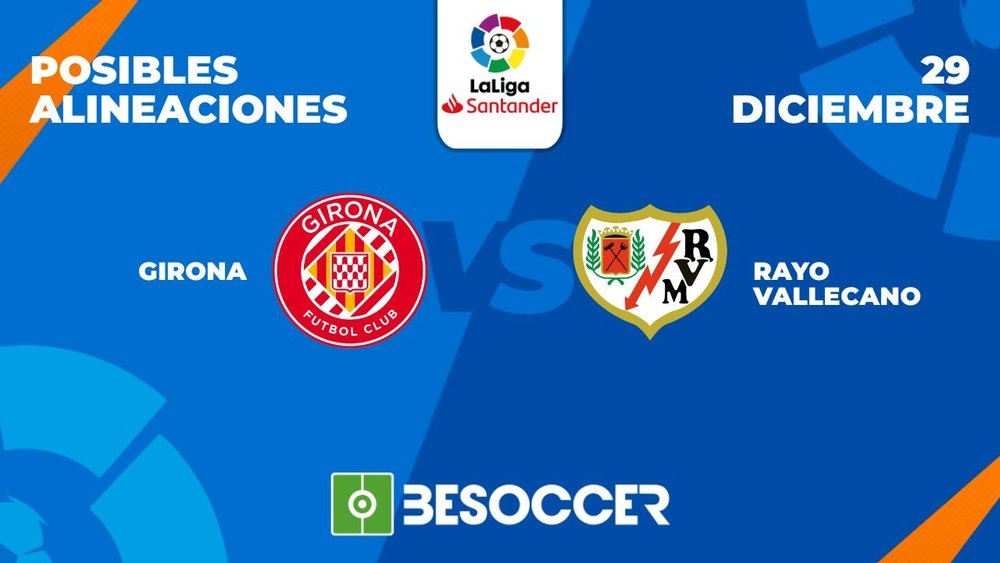 Posibles alineaciones del Girona-Rayo de la Primera División 2022-2023. BeSoccer