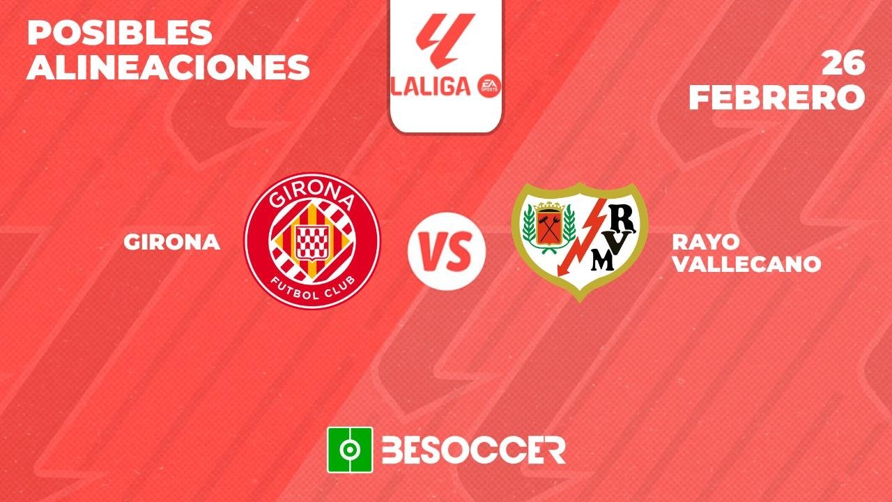 Posibles alineaciones del Girona-Rayo Vallecano de la Primera División 2023-24. BeSoccer