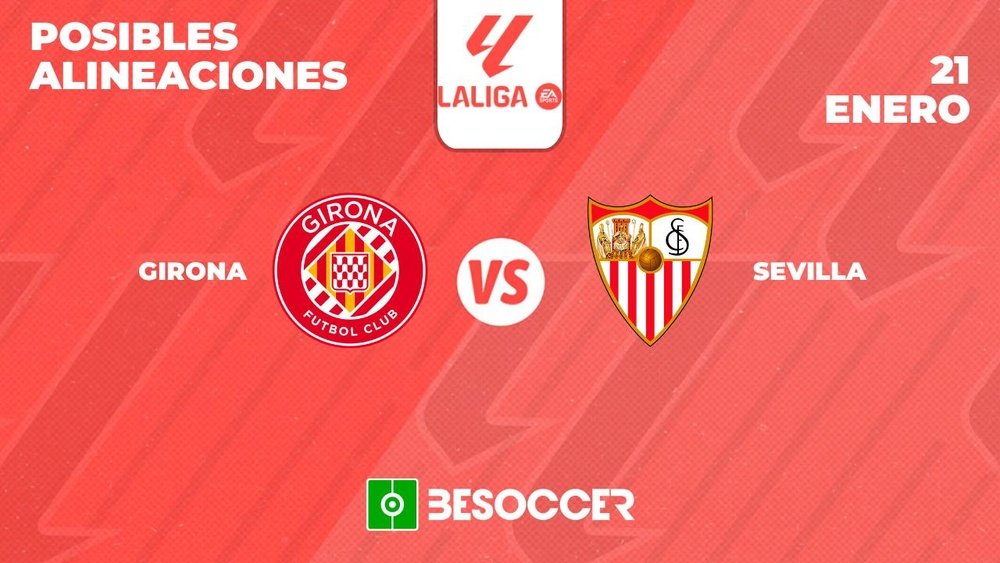 Posibles alineaciones del Girona-Sevilla de la Primera División 2023-24. BeSoccer
